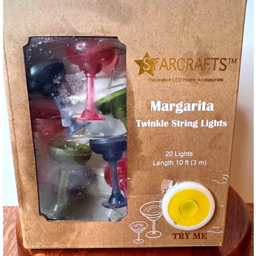 StarCrafts Margarita Twinkle String Lights LED 10‎ Ft New In Box